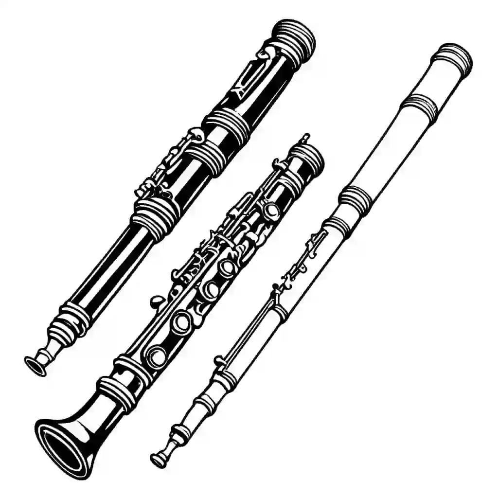 Clarinet coloring pages